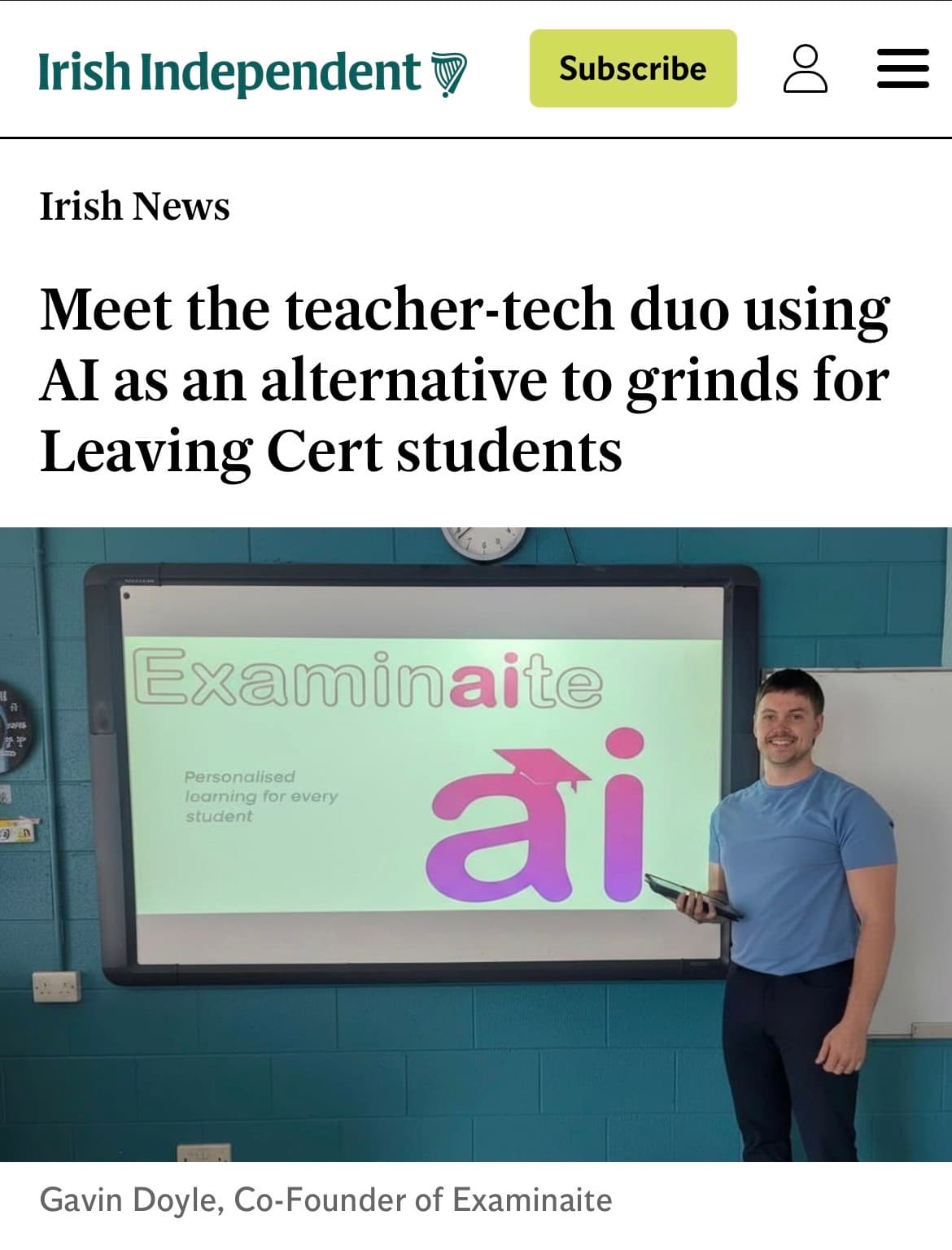 Irish Independent Coverage