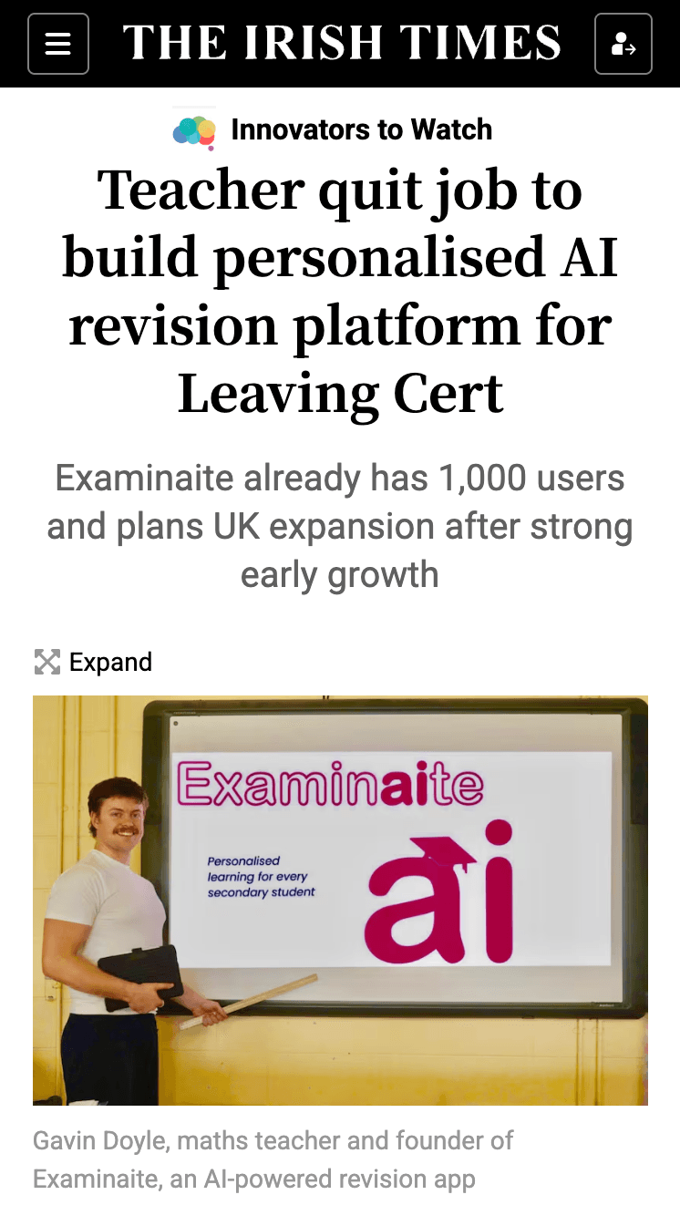 Irish Times Feature